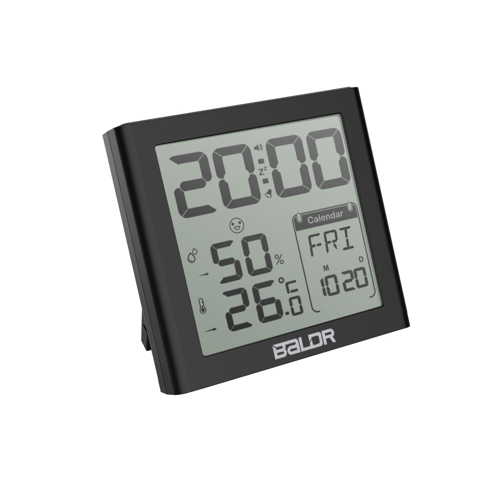 Digital Snooze LCD Alarm Clock Time Calendar Thermometer Temperature Desktop New